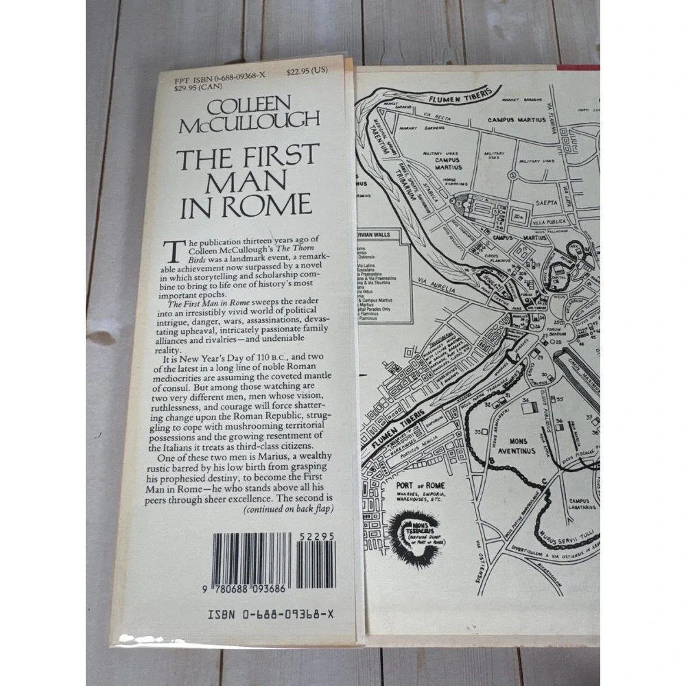 The First Man in Rome Colleen McCullough 1990 First Edition Historical Novel